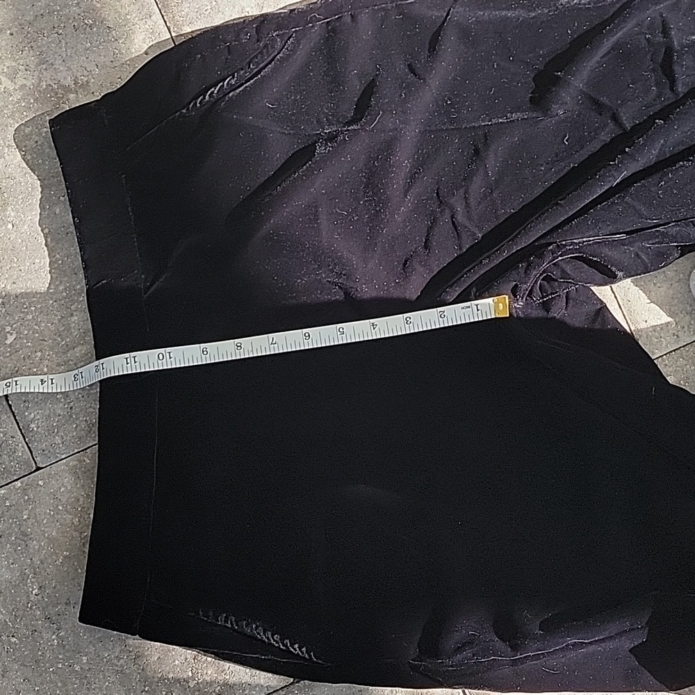 NWT GAP Recycled High Rise Velvet Wide-Leg Pants Black Sz 10 - Picture 8 of 14